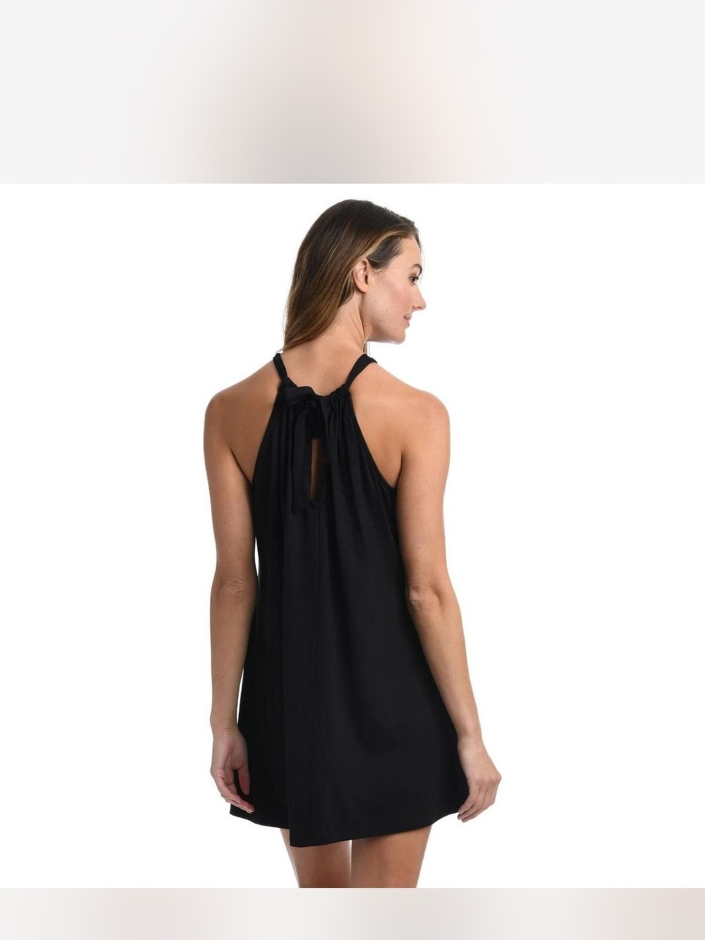 La Blanca Black Resortwear Halter Dress